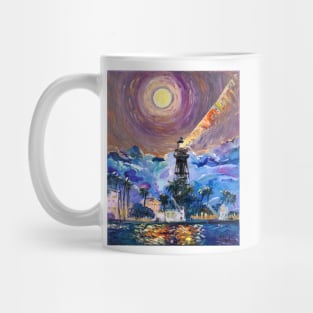 Lighthouse At Night Mug